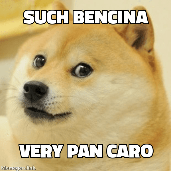 Meme Doge: 'such bencina' / 'very pan caro' / 'wow efecto dominó'
